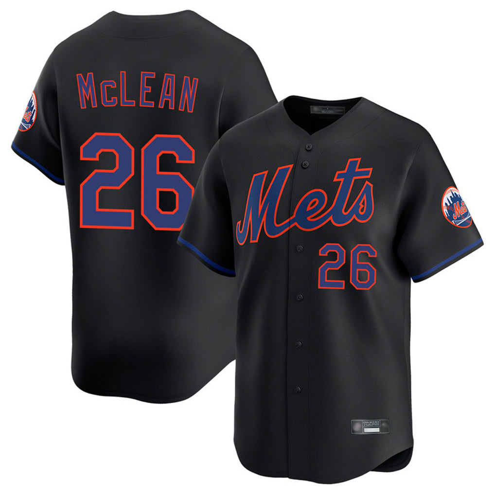 Trusc NY.Mets #26 Nolan McLean Player Black Alternate Home Limited Stitched Jerseys