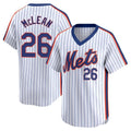 Trusc NY.Mets #26 Nolan McLean Player White Cooperstown Collection T-shirt Game Stitched Jerseys