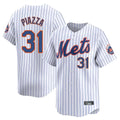 Trusc NY.Mets #31 Mike Piazza Player White Home Replica Stitched Jerseys