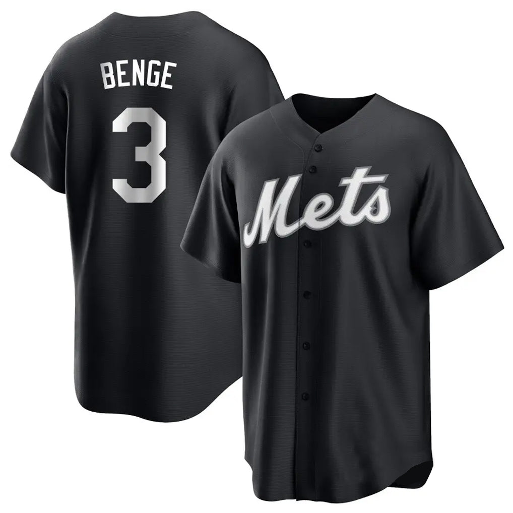 Trusc NY.Mets #3 Carson Benge Player Black Home Game Stitched Jerseys