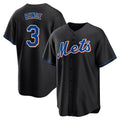 Trusc NY.Mets #3 Carson Benge Player Black Replica Home Game Stitched Jerseys