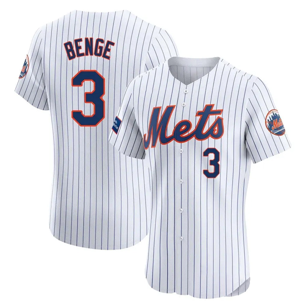 Trusc NY.Mets #3 Carson Benge Player White Home Limited Elite Stitched Jerseys
