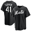 Trusc NY.Mets #41 Tom Seaver Player Black Home Game Stitched Jerseys