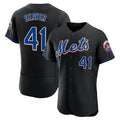 Trusc NY.Mets #41 Tom Seaver Player Black Replica Home Limited Elite Stitched Jerseys