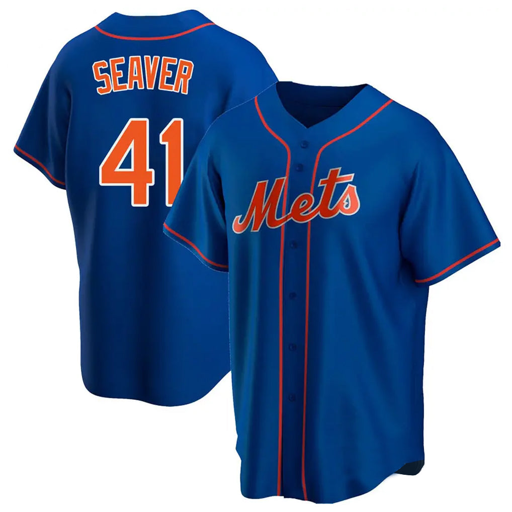 Trusc NY.Mets #41 Tom Seaver Player Royal Home Game Stitched Jerseys