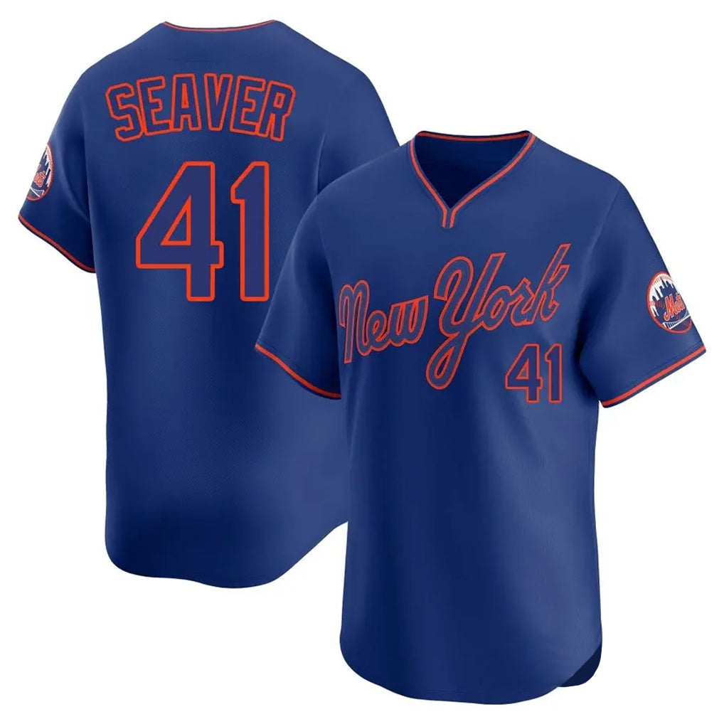 Trusc NY.Mets #41 Tom Seaver Player Royal T-shirt Home Limited Elite Stitched Jerseys