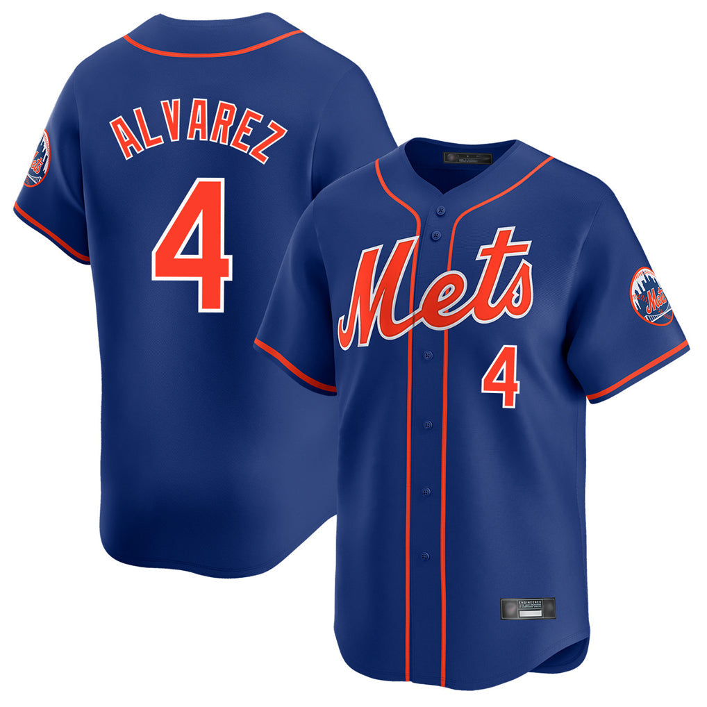 Trusc NY.Mets #4 Francisco Alvarez Player Royal Home Limited Stitched Jerseys