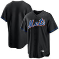 Trusc NY.Mets Blank Player Black Replica Home Game Stitched Jerseys