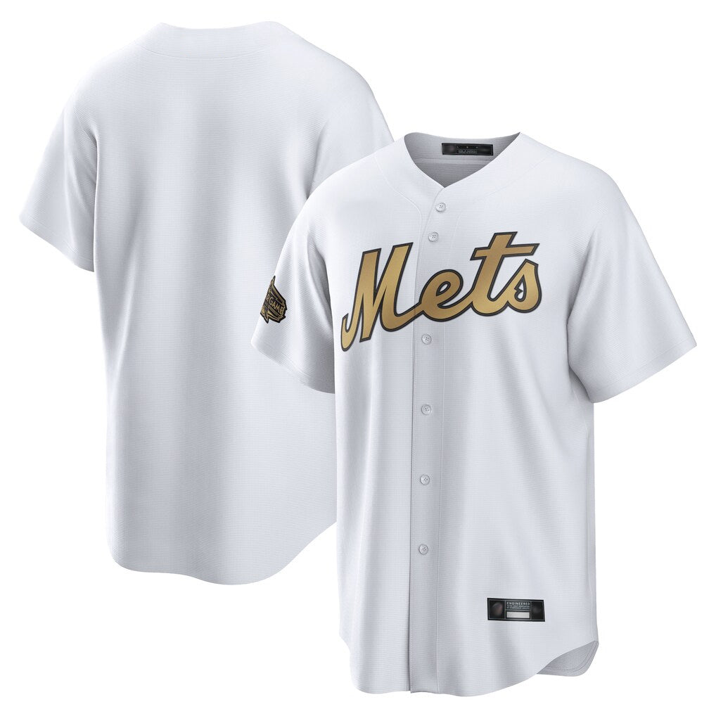 Trusc NY.Mets Blank Player Gold Road Home Game Stitched Jerseys