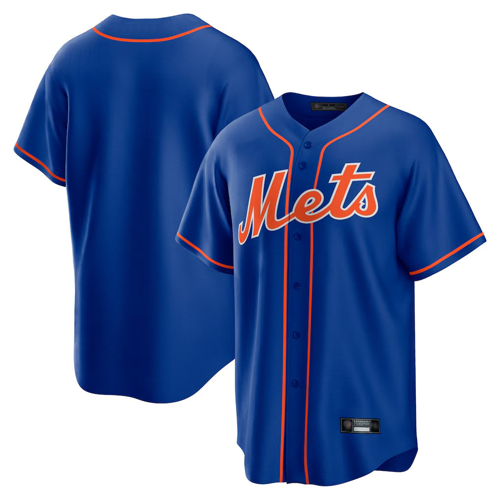 Trusc NY.Mets Blank Player Royal Home Game Stitched Jerseys