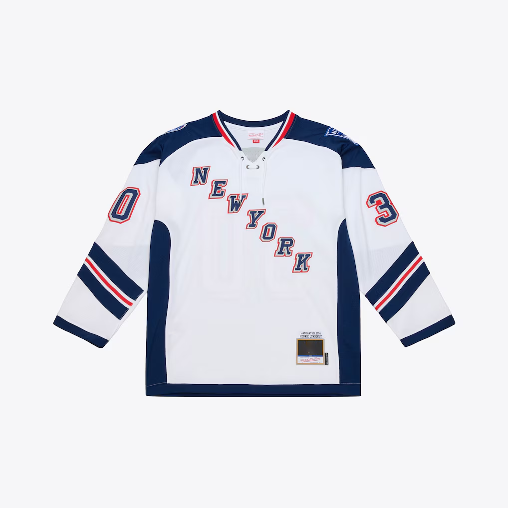 Trusc NY.Rangers Henrik Lundqvist Mitchell & Ness White 2014 Stadium Series Power Play Jerseys