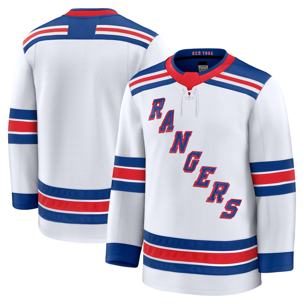 Trusc NY.Rangers White Away Premium Jerseys