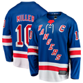 Trusc NY.Rangers #10 JT Miller Blue Home Captain's Patch Breakaway Jerseys