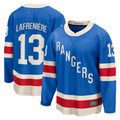 Trusc NY.Rangers #13 Alexis Lafreniere Blue Centennial Breakaway Jerseys