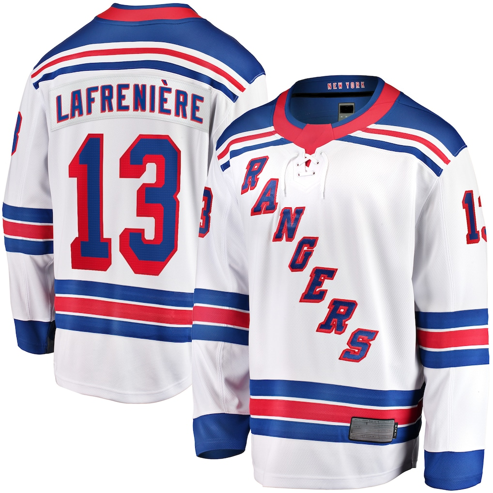 Trusc NY.Rangers #13 Alexis Lafreniere White Breakaway Jerseys