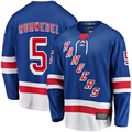 Trusc NY.Rangers #5 Chad Ruhwedel Blue Home Premier Breakaway Jerseys