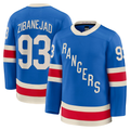 Trusc NY.Rangers #93 Mika Zibanejad Blue Centennial Premium Jerseys