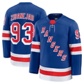 Trusc NY.Rangers #93 Mika Zibanejad Blue Home Premium Jerseys