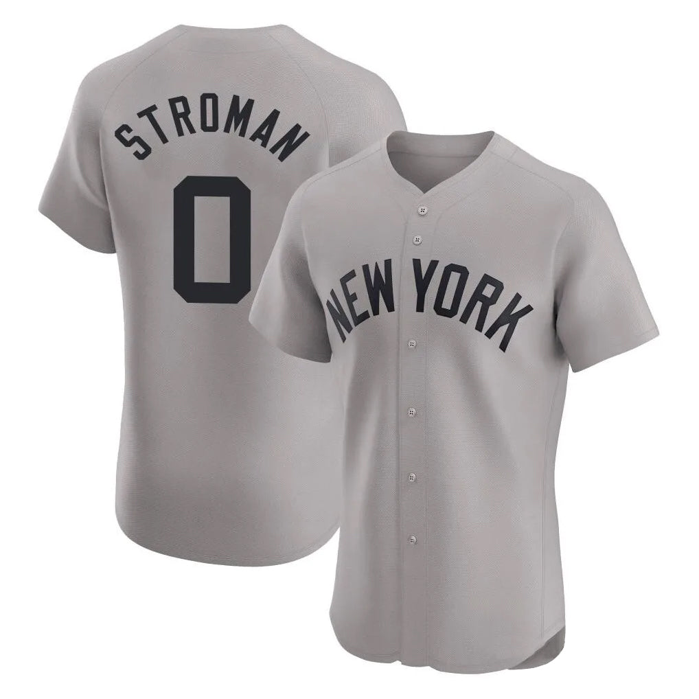 Trusc NY.Yankees #0 Marcus Stroman Player Gray Limited Elite Home Stitched Jerseys