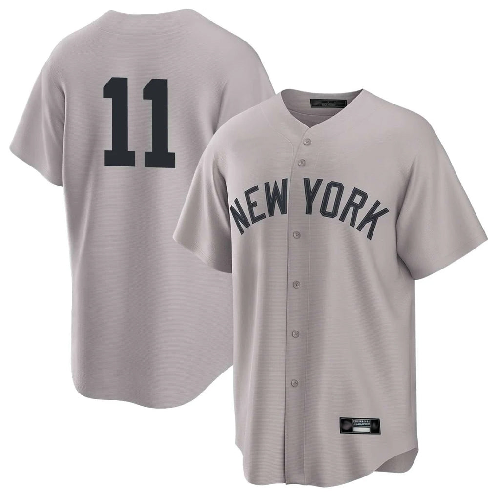 Trusc NY.Yankees #11 Anthony Volpe Player Gray Game Home Stitched Jerseys