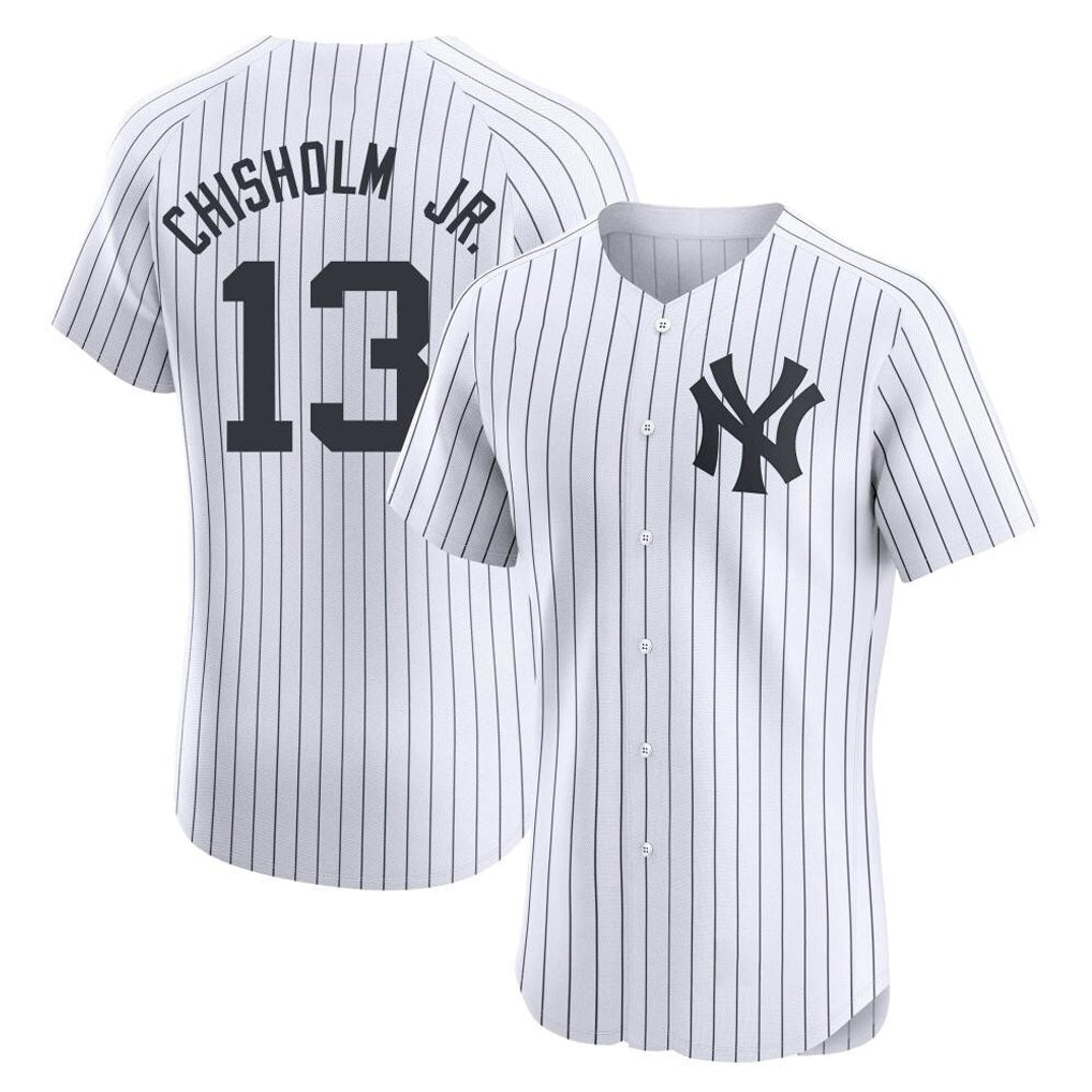Trusc NY.Yankees #13 Jazz Chisholm Jr Player White Limited Elite Home Stitched Jerseys