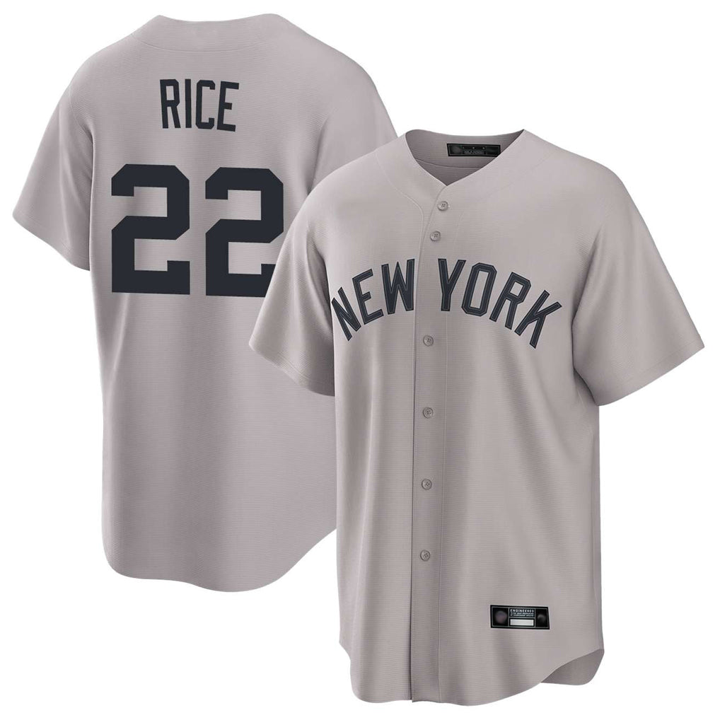 Trusc NY.Yankees #22 Ben Rice Player Gray Game Home Stitched Jerseys