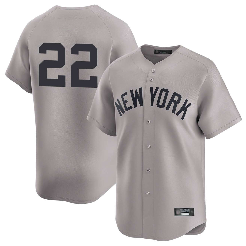 Trusc NY.Yankees #22 Ben Rice Player Gray Limited Stitched Jerseys