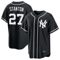 Trusc NY.Yankees #27 Giancarlo Stanton Player Black Out Game Home Stitched Jerseys