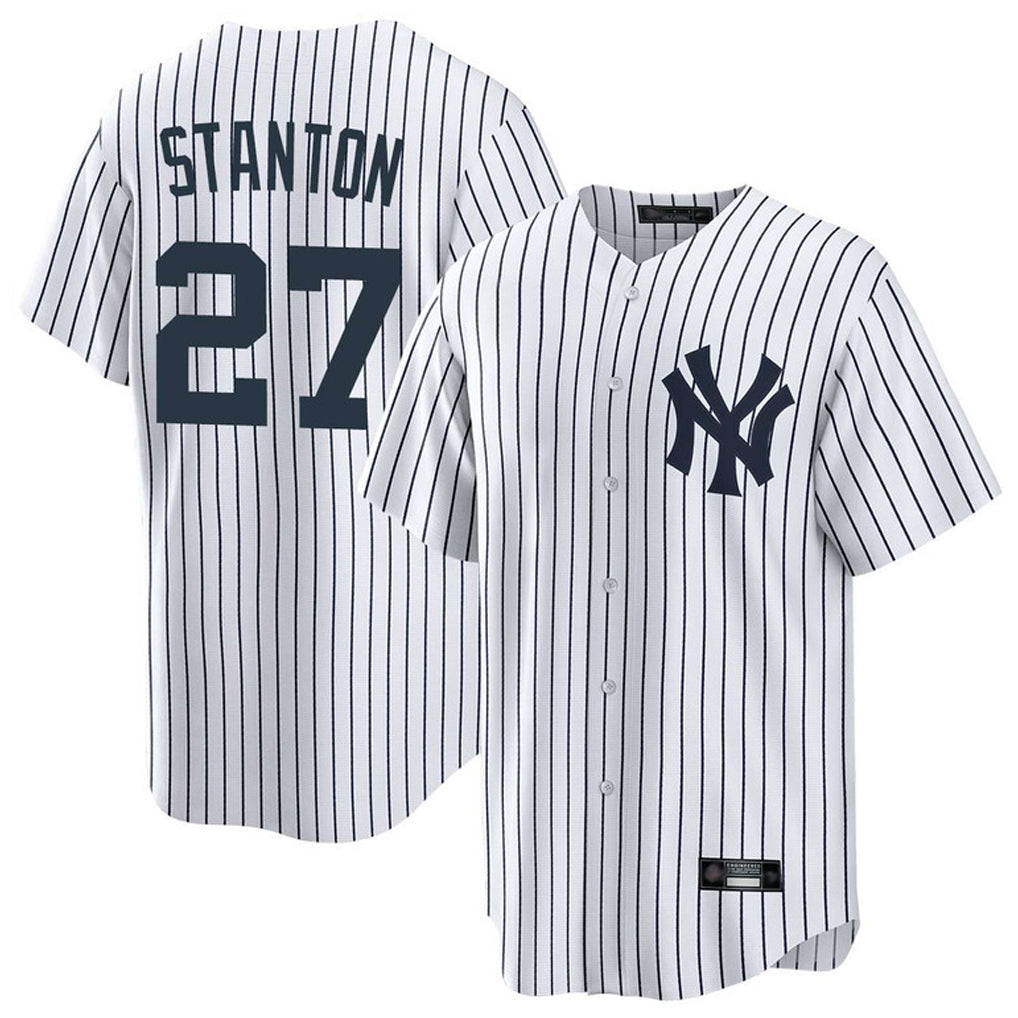 Trusc NY.Yankees #27 Giancarlo Stanton Player White Game Home Stitched Jerseys