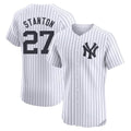 Trusc NY.Yankees #27 Giancarlo Stanton Player White Limited Elite Home Stitched Jerseys