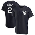 Trusc NY.Yankees #2 Derek Jeter Player Navy Limited Elite Home Stitched Jerseys