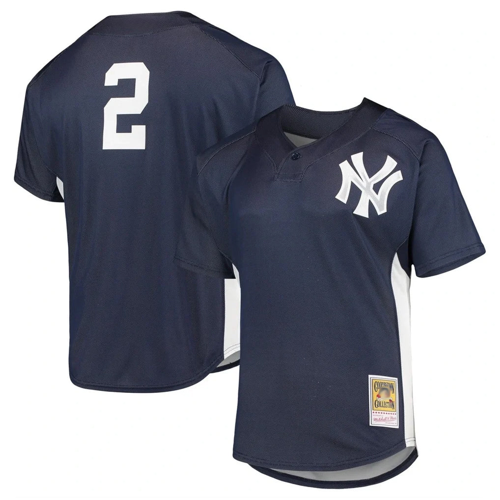 Trusc NY.Yankees #2 Derek Jeter Player Navy Mitchell & Ness Limited Stitched Jerseys