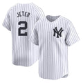 Trusc NY.Yankees #2 Derek Jeter Player White Limited Home Stitched Jerseys
