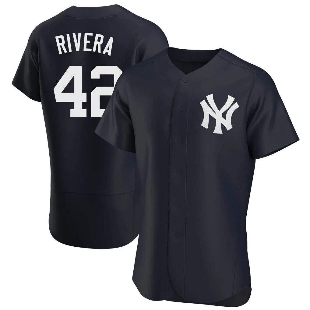 Trusc NY.Yankees #42 Mariano Rivera Player Navy Limited Elite Home Stitched Jerseys