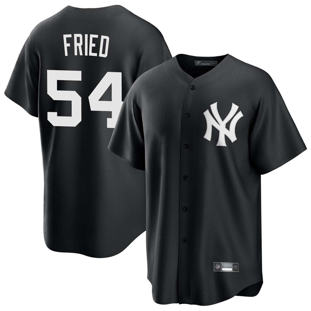 Trusc NY.Yankees #54 Max Fried Player Black Game Stitched Jerseys