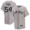 Trusc NY.Yankees #54 Max Fried Player Gray Game Home Stitched Jerseys