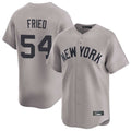 Trusc NY.Yankees #54 Max Fried Player Gray Limited Home Stitched Jerseys
