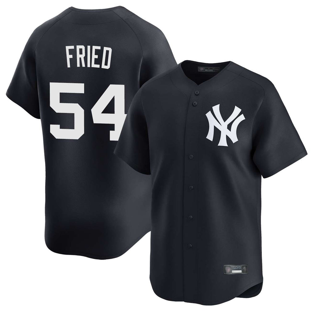 Trusc NY.Yankees #54 Max Fried Player Navy Limited Game Stitched Jerseys