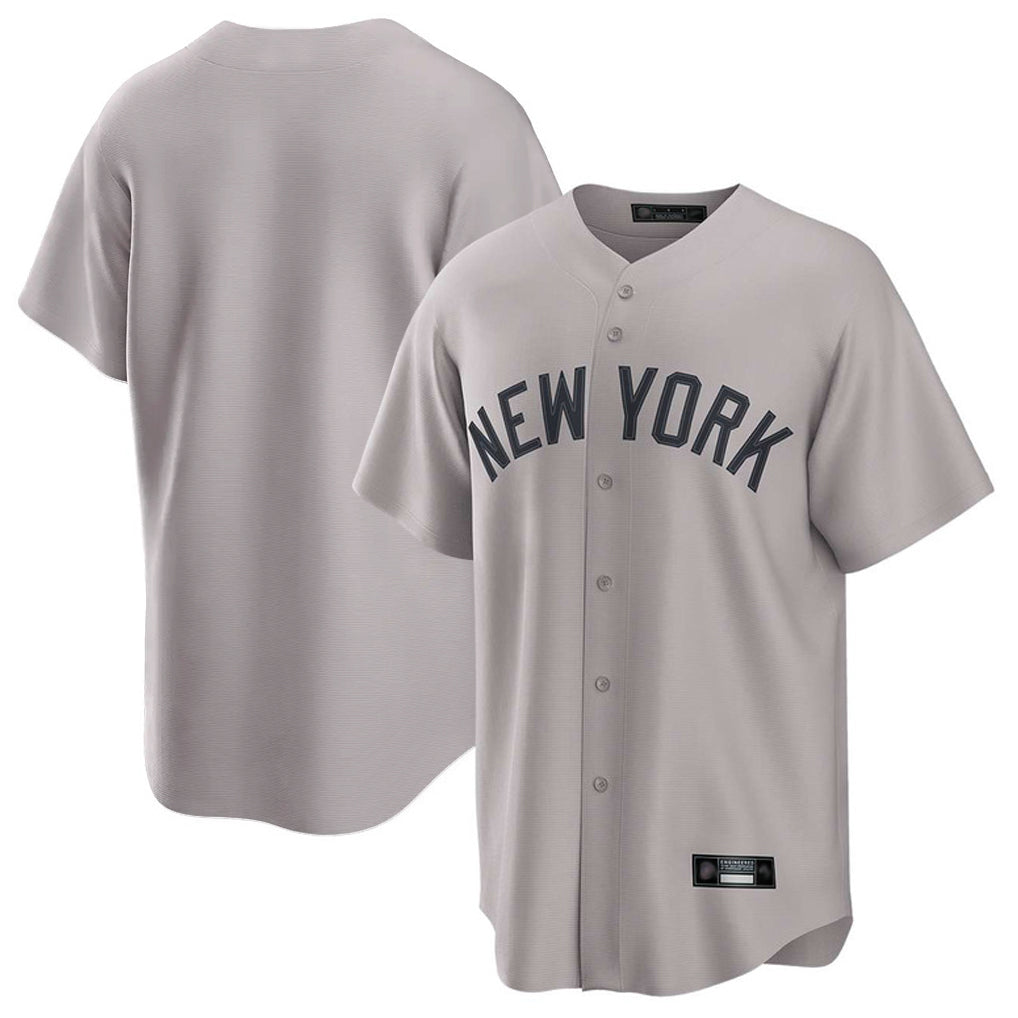 Trusc NY.Yankees Blank Player Gray Game Home Stitched Jerseys