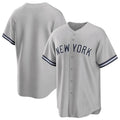 Trusc NY.Yankees Blank Player Gray Road Game Stitched Jerseys