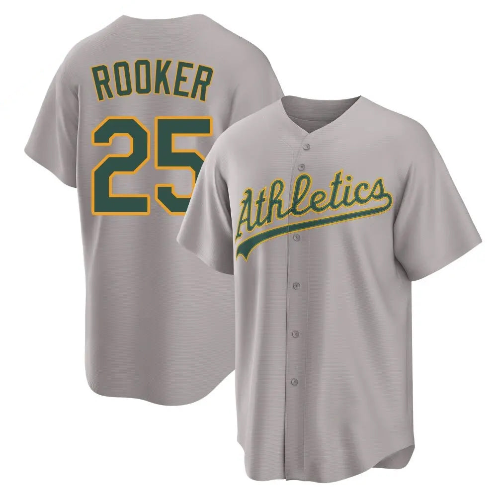 Trusc Athletics #25 Brent Rooker Gray Replica Away 2.0 Personalized Jerseys