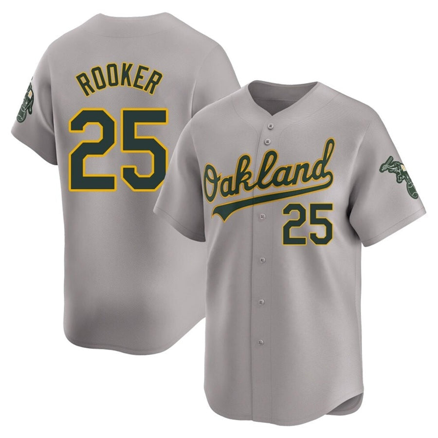 Trusc Athletics #25 Brent Rooker Player Kelly Grey Home Limited Personalized Jerseys