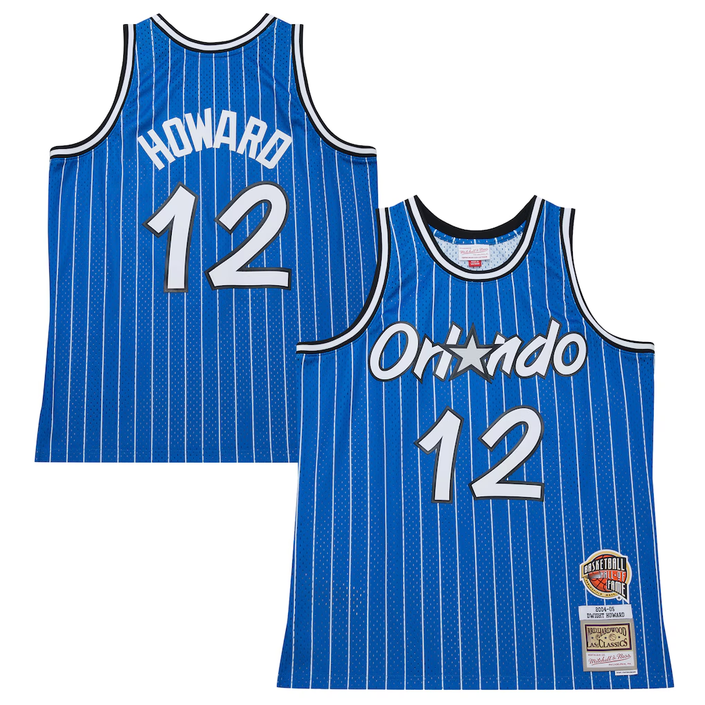 Trusc O.Magic #12 Dwight Howard Blue 200405 Hardwood Classics Hall of Fame Swingman Jerseys