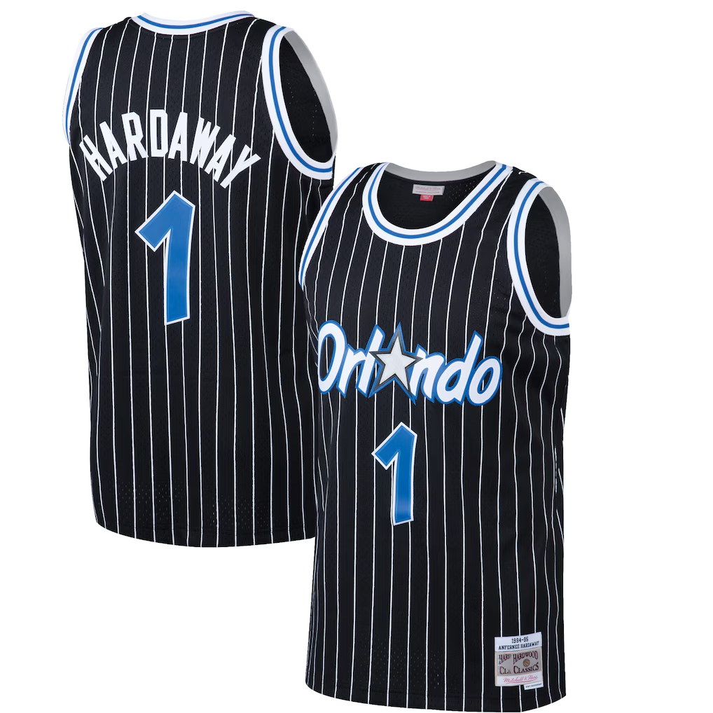 Trusc O.Magic #1 Penny Hardaway Mitchell & Ness Black Hardwood Classics Swingman Jerseys