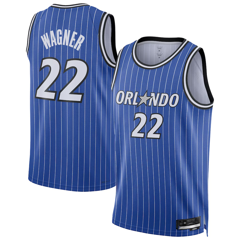 Trusc O.Magic #22 Franz Wagner Blue Swingman Player Jerseys - Icon Edition