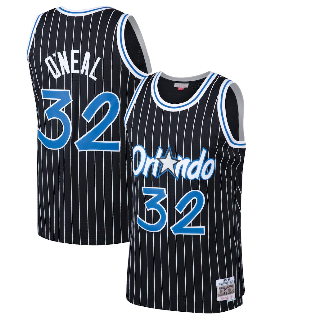 Trusc O.Magic #32 Shaquille O'Neal Mitchell & Ness Black Hardwood Classics Swingman Jerseys