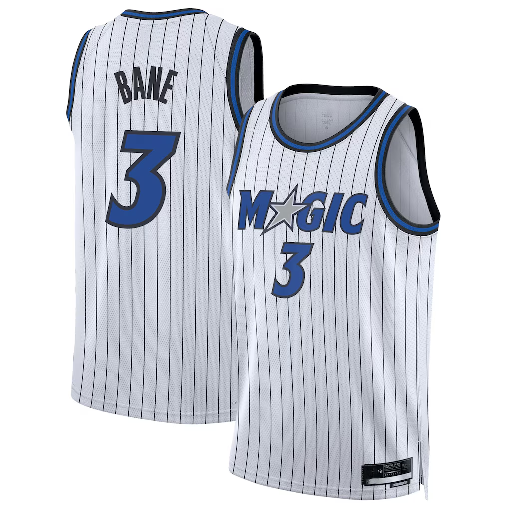 Trusc O.Magic #3 Desmond Bane White Swingman Player Jerseys - Association Edition