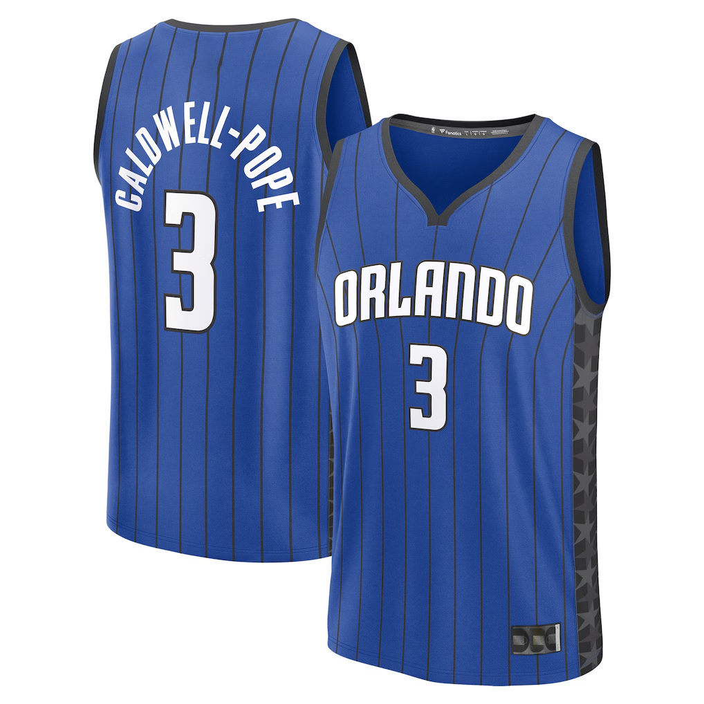 Trusc O.Magic #3 Kentavious Caldwell-Pope Blue Fast Break Replica Player Jerseys - Statement Edition
