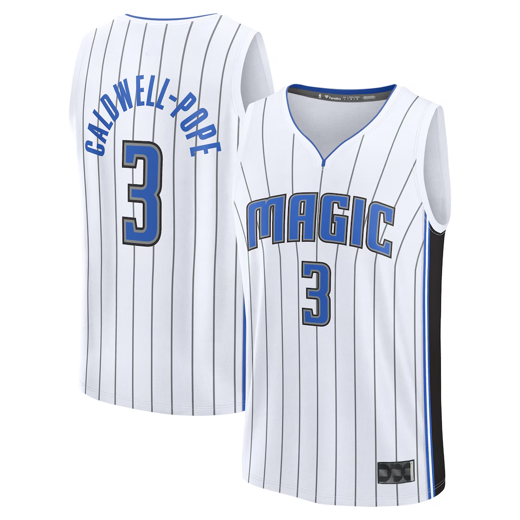 Trusc O.Magic #3 Kentavious Caldwell-Pope White Fast Break Replica Player Jerseys - Association Edition