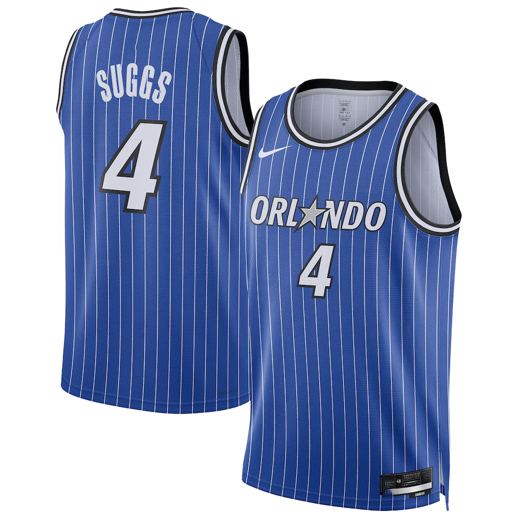 Trusc O.Magic #4 Jalen Suggs Blue Swingman Player Jerseys - Icon Edition